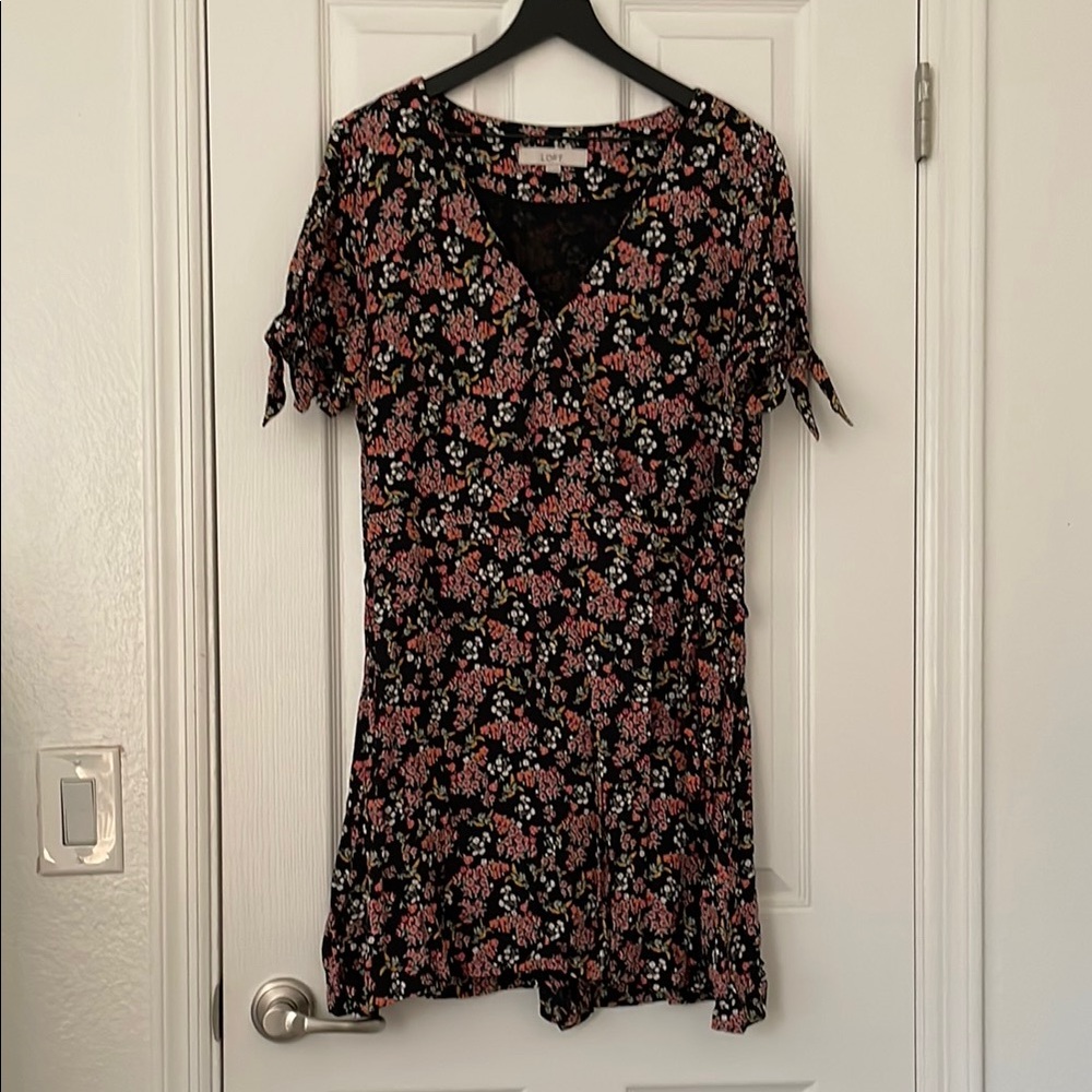 Floral Black and Pink Dress